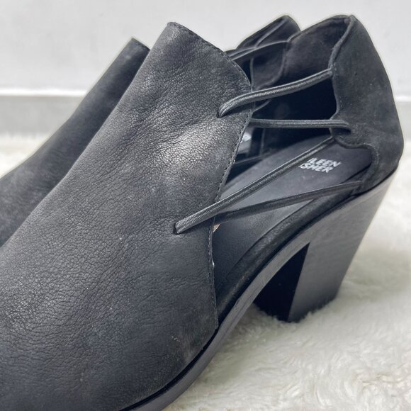 Eileen Fisher Women's Black Nikki Peep Toe Heeled Boots Shoes Size 11 - Picture 6 of 11